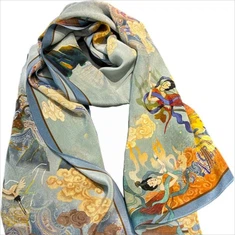 Bufanda de seda crepe de xinesa suau