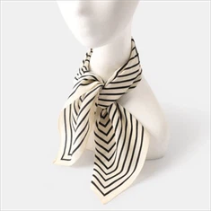 Silk Crepe de chine mocador de seda ratllada